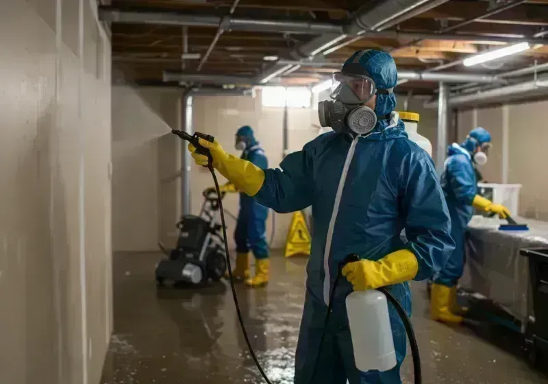 Basement Sanitization and Antimicrobial Treatment process in Fenton, MO