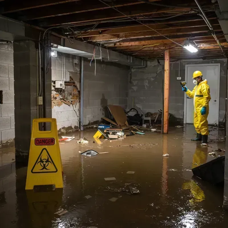 Flooded Basement Electrical Hazard in Fenton, MO Property