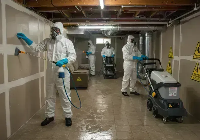 Basement Moisture Removal and Structural Drying process in Fenton, MO